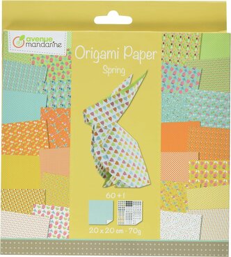 Origami papier Spring, 60 vel 70g 20 x 20 cm - met motief