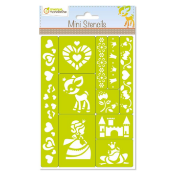 Set van 10 mini sjablonen – Prinsessen