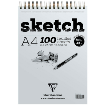 Sketch tekenblok schetsblok A4 ivoor – 100 vel