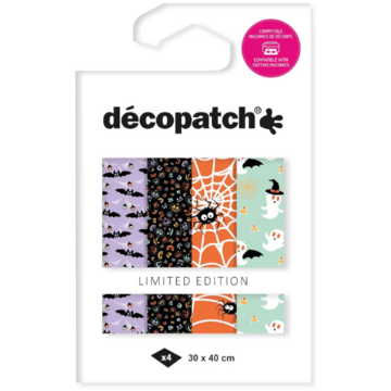 Set Texture Decopatch papier Halloween Spookjes hotfoil Limited Edition