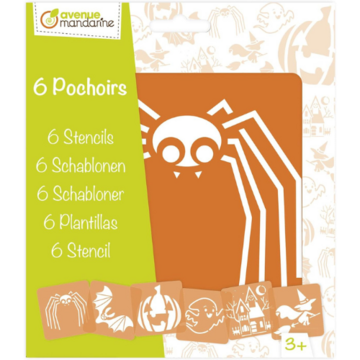 Set van 6 sjablonen - Halloween