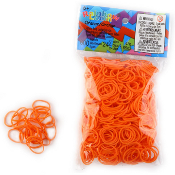 Rainbow Loom oranje opaque 600 stuks