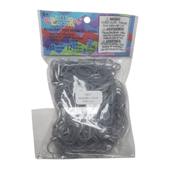 Rainbow Loom rmetallic zilver 300 stuks