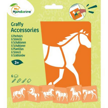 Set van 6 sjablonen - Paard