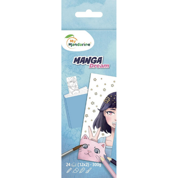 Manga Dream Kleurblok Boekenleggers | 300 g | 15 vellen