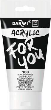 Darwi For You acrylverf 75 ml in tube lampenzwart