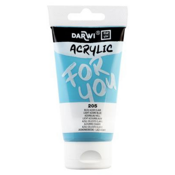 Darwi For You acrylverf 75 ml in tube licht azuurblauw