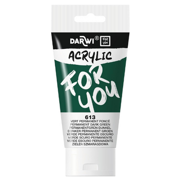 Darwi For You acrylverf 75 ml in tube donker permanentgroen