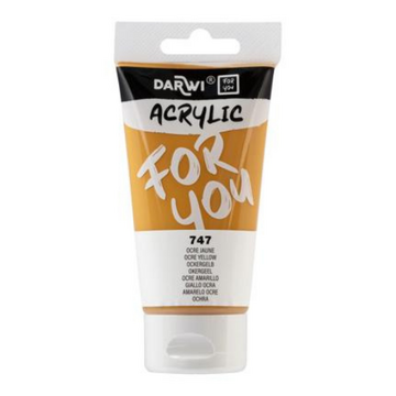 Darwi For You acrylverf 75 ml in tube okergeel