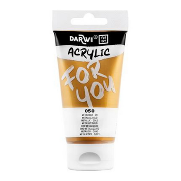 Darwi For You acrylverf 75 ml in tube metallic goud