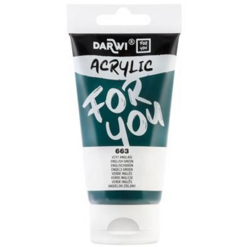 Darwi For You acrylverf 75 ml in tube Engels groen