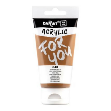 Darwi For You acrylverf 75 ml in tube licht siennabruin