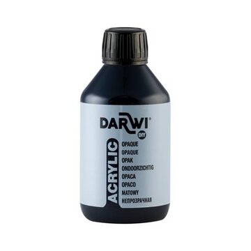 Darwi opaque acrylverf zwart 100 - 250 ml