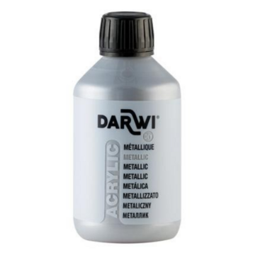 Darwi metallic acrylverf zilver 080 - 250 ml