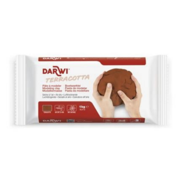 Darwi Terracotta luchtdrogende boetseerklei terracotta 1 kg