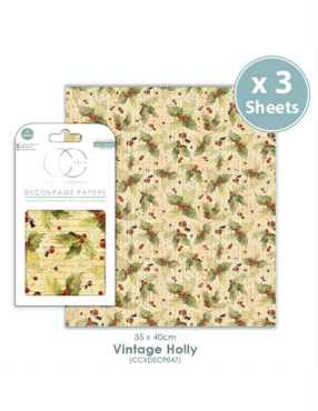 Decoupage papier Vintage Holly Hulst - Craft Consortium OP=OP