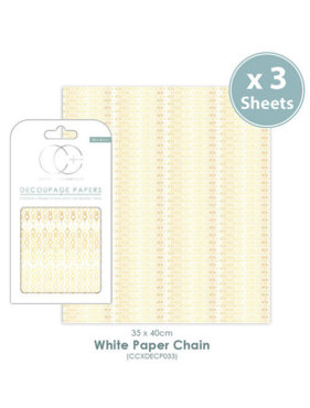 Decoupage papier White Paper Chain - Craft Consortium