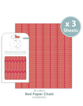 Decoupage papier Red Paper Chain - Craft Consortium