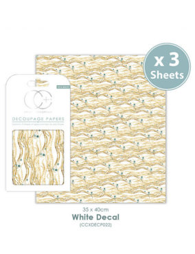 Decoupage papier White Decal - Craft Consortium