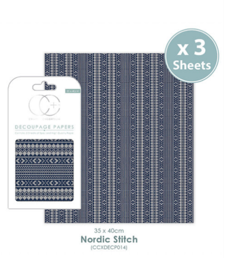 Decoupage papier Nordic Stitch - Craft Consortium