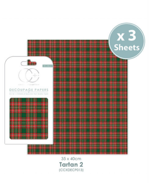 Decoupage papier Tartan 2 - Craft Consortium