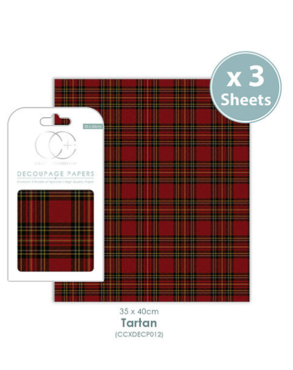 Decoupage papier Tartan - Craft Consortium