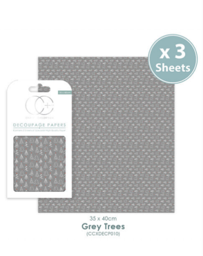 Decoupage papier Grey Trees - Craft Consortium