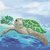 Crystal Card kit Turtle Paradise Schildpad (partial) 18x18 cm